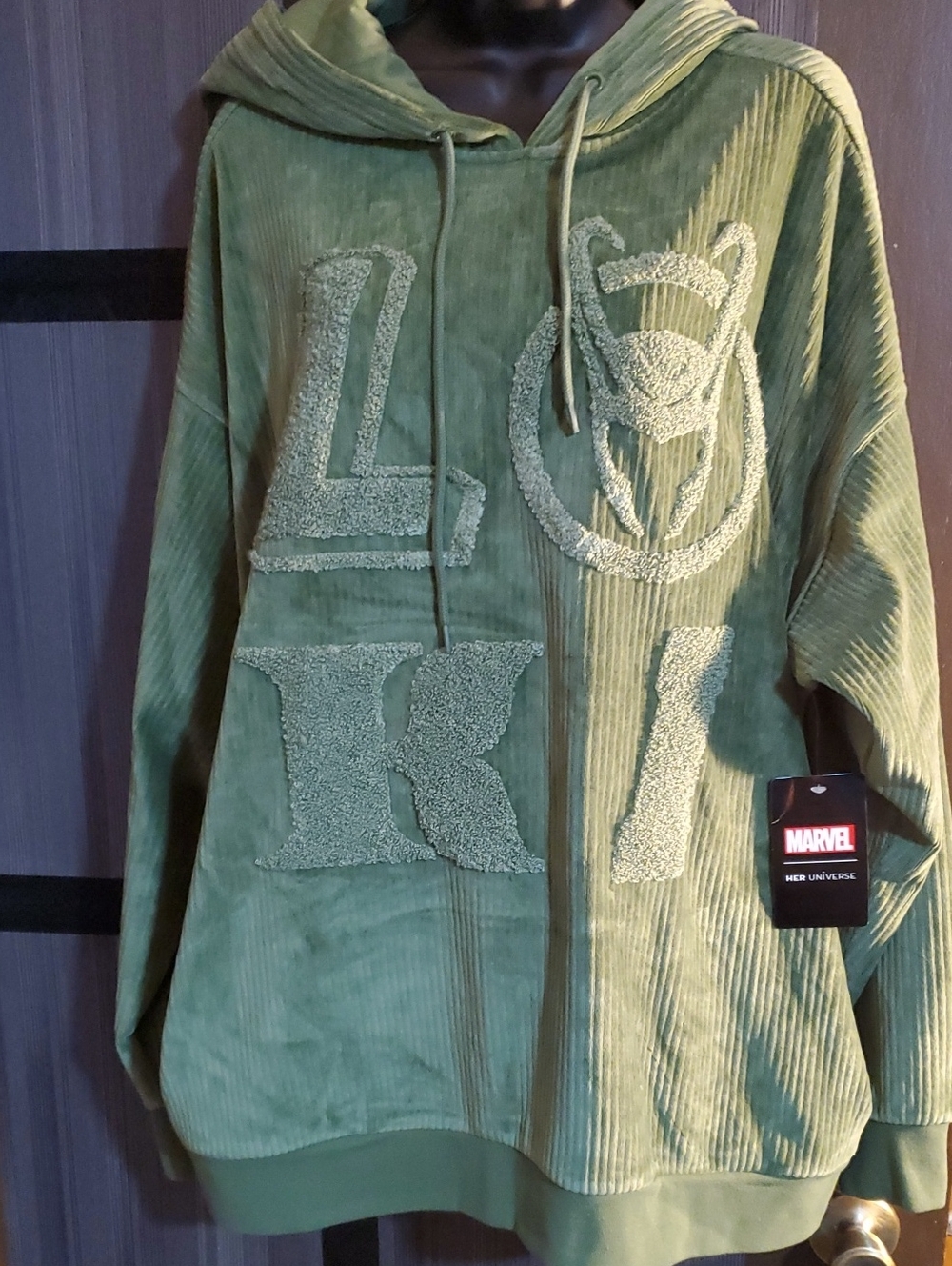 Marvel Men's Olive Green Zip-Up Hoodie Sweater